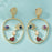 Abstract Face Pendant Earrings