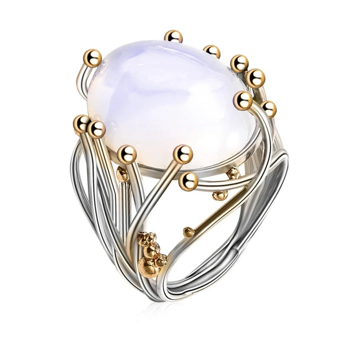 925 Sterling Silver Citrine Gemstone Ring