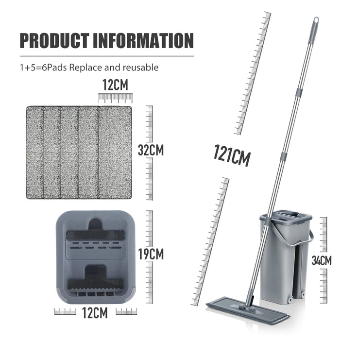 Hands-Free Floor Mop & Bucket Set