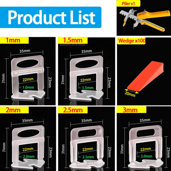 Tile Leveling System Clips